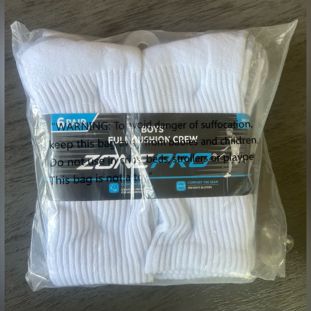 Zone Pro Men's White and Gray Athletic Socks